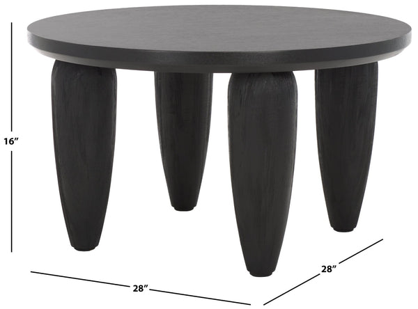 Safavieh Marthe Coffee Table - Contemporary Black & Gold Design, Durable Bayur Wood, Chic Living Room Centerpiece COF6609A