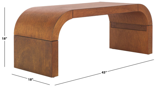 Safavieh Liasonya Curved Coffee Table – Contemporary Elegance Meets Functionality For Your Living Space Decor Natural Wood, Mdf,Veneer Meranti Cof6610a