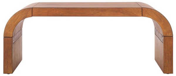 Safavieh Liasonya Curved Coffee Table – Contemporary Elegance Meets Functionality For Your Living Space Decor Natural Wood, Mdf,Veneer Meranti Cof6610a