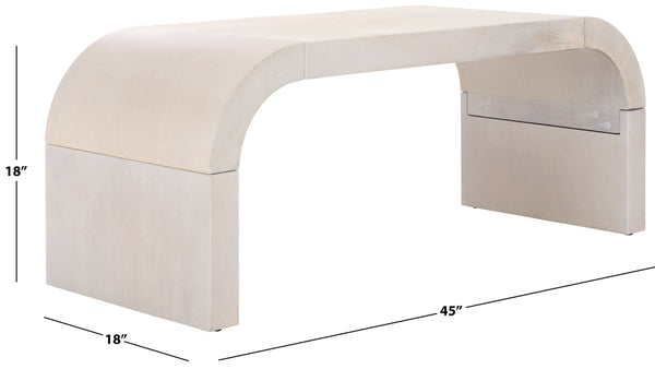 Safavieh Liasonya Curved Coffee Table – Contemporary Elegance Meets Functionality For Your Living Space Decor White Washed Wood, Mdf,Veneer Meranti Cof6610b