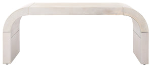 Safavieh Liasonya Curved Coffee Table – Contemporary Elegance Meets Functionality For Your Living Space Decor White Washed Wood, Mdf,Veneer Meranti Cof6610b