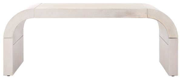 Safavieh Liasonya Curved Coffee Table – Contemporary Elegance Meets Functionality For Your Living Space Decor White Washed Wood, Mdf,Veneer Meranti Cof6610b