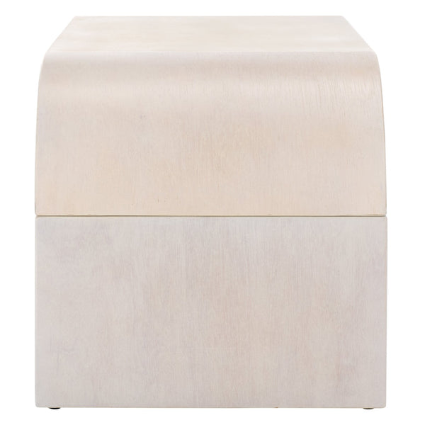 Safavieh Liasonya Curved Coffee Table – Contemporary Elegance Meets Functionality For Your Living Space Decor White Washed Wood, Mdf,Veneer Meranti Cof6610b