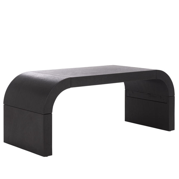 Safavieh Liasonya Curved Coffee Table – Modern Sculptural Design In Quality Wood For Stylish Living Spaces Black COF6610C