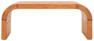 Safavieh Liasonya Curved Coffee Table – Contemporary Elegance Meets Functionality For Your Living Space Decor Light Natural , Wood, Mdf,Veneer Meranti Cof6610d