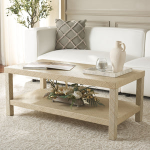 Safavieh Apis Raffia 2 Shelf Coffee Table In Natural - Stylish, Durable, And Perfect For Home Organization! Natural Wood,Mdf And Tikar Pandan Cof6612a