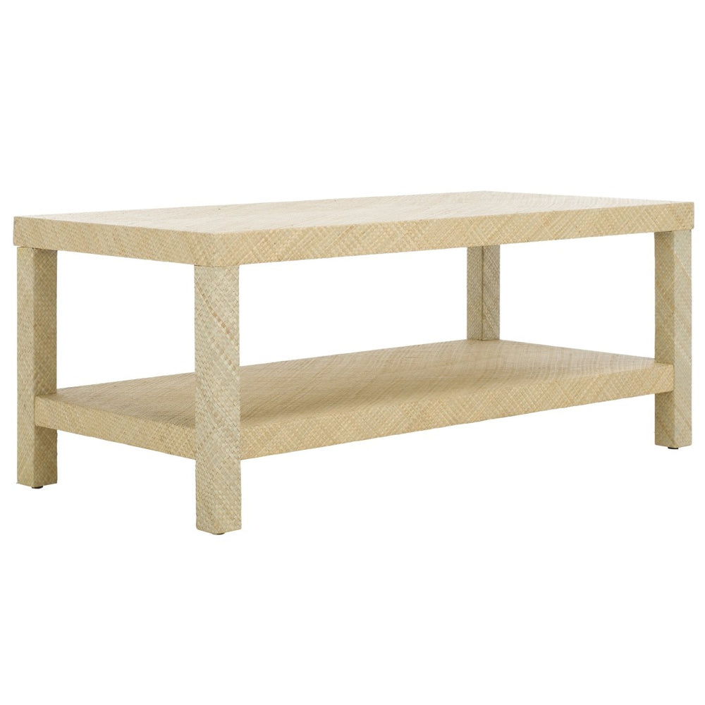 Safavieh Apis Raffia 2-Shelf Coffee Table - Stylish Natural Finish, Functional Storage For Any Living Space COF6612A