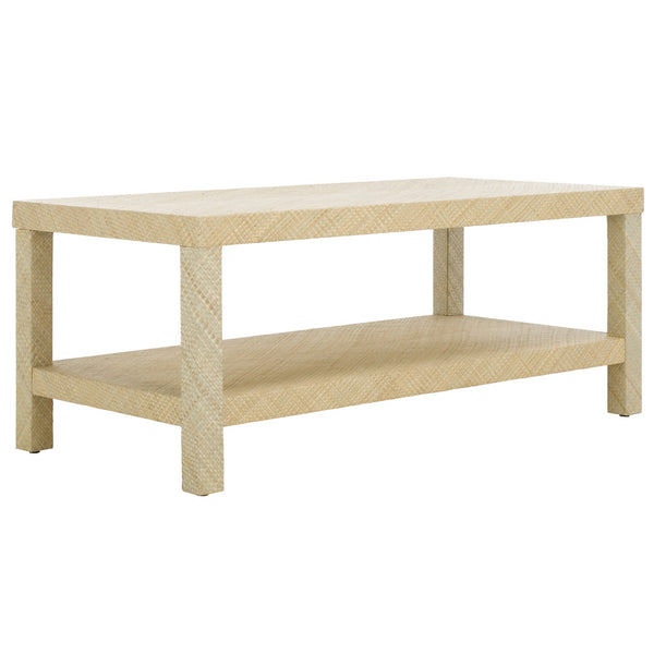 Safavieh Apis Raffia 2 Shelf Coffee Table In Natural - Stylish, Durable, And Perfect For Home Organization! Natural Wood,Mdf And Tikar Pandan Cof6612a