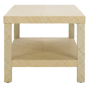 Safavieh Apis Raffia 2 Shelf Coffee Table In Natural - Stylish, Durable, And Perfect For Home Organization! Natural Wood,Mdf And Tikar Pandan Cof6612a
