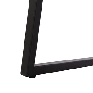 Safavieh Tristan Modern Rectangular Coffee Table - Sculptural Minimalist Design For Contemporary Spaces Natural/Black Metal Legs COF7000B