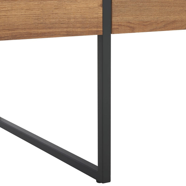 Safavieh Tristan Rectangular Modern Coffee Table Natural Brown Top / Black Legs Wood COF7000C