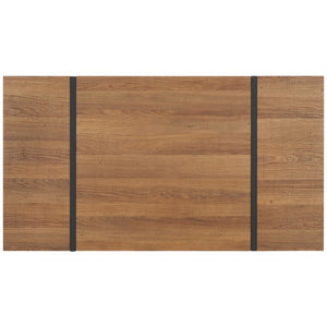 Safavieh Tristan Rectangular Modern Coffee Table Natural Brown Top / Black Legs Wood COF7000C