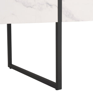 Safavieh Tristan Modern Rectangular Coffee Table - Sculptural Minimalist Design For Contemporary Spaces White / Black COF7000D