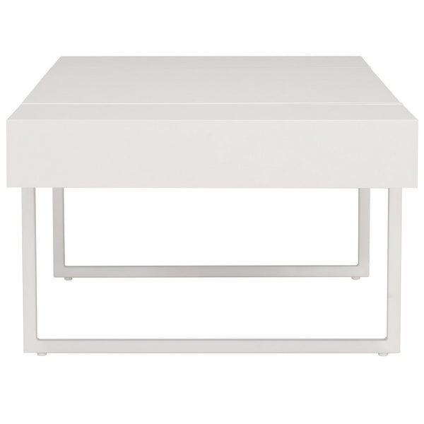 Safavieh Tristan Rectangular Modern Coffee Table White Wood COF7000E