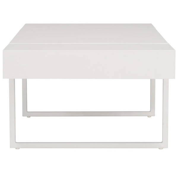 Safavieh Tristan Modern Rectangular Coffee Table - Sculptural Minimalist Design For Contemporary Spaces White COF7000E