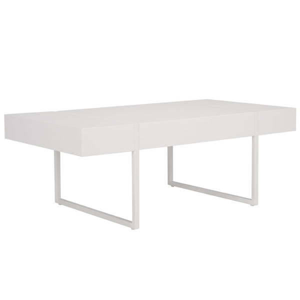 Safavieh Tristan Modern Rectangular Coffee Table - Sculptural Minimalist Design For Contemporary Spaces White COF7000E