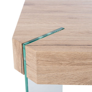 Safavieh Katelyn Contemporary Glass Leg Coffee Table – Sleek Rectangular Design For Modern Living Spaces Natural/Glass Legs COF7002B