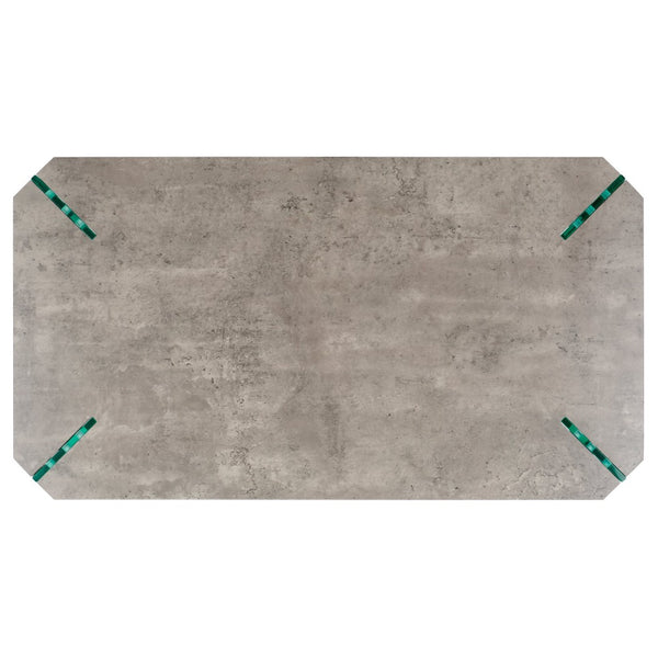 Safavieh Katelyn Contemporary Glass Leg Coffee Table – Sleek Rectangular Design For Modern Living Spaces Light Concrete / Clear Glass Legs COF7002C