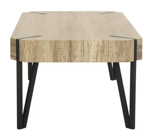 Safavieh Liann Rustic Midcentury Coffee Table With Industrial Hairpin Legs For Modern Living Spaces Decor Multi Brown/Black Metal Legs COF7003A