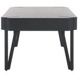 Safavieh Liann Rustic Midcentury Wood Top Coffee Table Black Stripe / Black Wood COF7003B