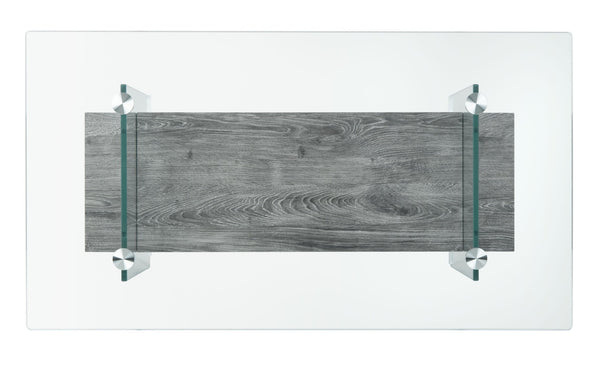 Safavieh Kayley Contemporary Coffee Table With Elegant Minimalist Design And Stylish Storage Shelf For Living Rooms Glass/Black Oak Wood Shelf COF7004B