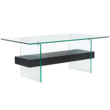 Safavieh Kayley Glass Coffee Table Glass / Black Stripe Mdf/Glass COF7004F