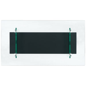 Safavieh Kayley Glass Coffee Table Glass / Black Stripe Mdf/Glass COF7004F