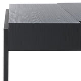 Safavieh Alexander Rectangular Contemporary Rustic Coffee Table Black Stripe /Black Wood COF7005B