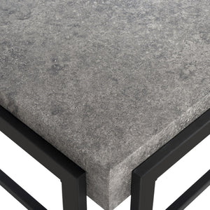 Safavieh Oliver Rectangular Coffee Table - Modern Dark Grey Centerpiece With Black Metal Legs For Any Space COF7006A