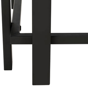 Safavieh Oliver Rectangular Coffee Table - Modern Dark Grey Centerpiece With Black Metal Legs For Any Space COF7006A