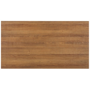 Safavieh Cedric Rectangular Midcentury Modern Coffee Table Natural Brown / Black Wood COF7007B