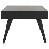 Safavieh Cedric Rectangular Midcentury Modern Coffee Table Black Stripe / Black Wood COF7007C