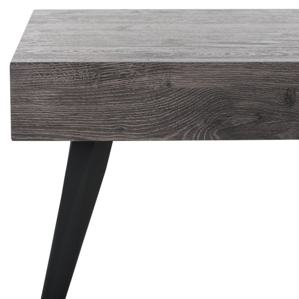 Safavieh Cedric Rectangular Mid-Century Modern Coffee Table – Stylish Scandinavian Design For Any Living Space Black Oak / Black COF7007D