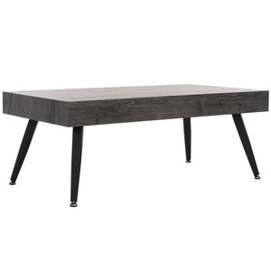 Safavieh Cedric Rectangular Mid-Century Modern Coffee Table – Stylish Scandinavian Design For Any Living Space Black Oak / Black COF7007D