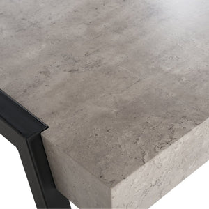 Safavieh Cameron Midcentury Modern Coffee Table - Light Grey Finish With Black Metal Legs For Chic Living Room Style COF7008A