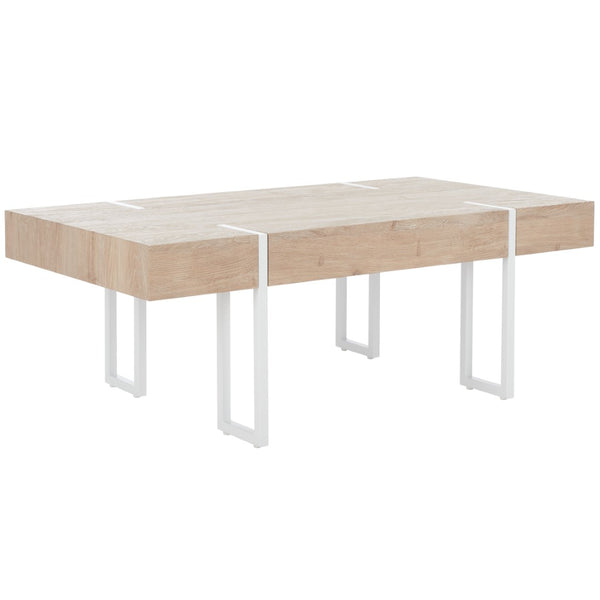Safavieh Aberton Coffee Table  XII23 Natural / White Mdf COF7009A