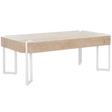 Safavieh Edgecombe Coffee Table  XII23 Natural / White Mdf COF7010A