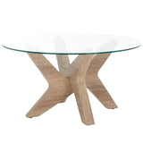 Safavieh Kaera Coffee Table XII23 Multibrown / Glass  Mdf COF7011A