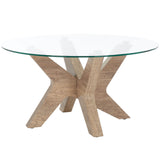 Safavieh Kaera Coffee Table XII23 Multibrown / Glass  Mdf COF7011A