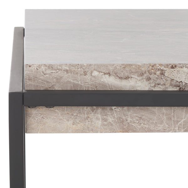 Safavieh Edgefield Coffee Table XII23 Grey Faux Marble / Black Mdf COF7012A