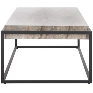 Safavieh Edgefield Coffee Table XII23 Grey Faux Marble / Black Mdf COF7012A