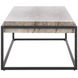 Safavieh Edgefield Coffee Table XII23 Grey Faux Marble / Black Mdf COF7012A