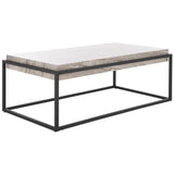 Safavieh Edgefield Coffee Table XII23 Grey Faux Marble / Black Mdf COF7012A