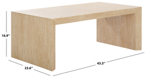 Safavieh Woodrow Coffee Table In Stunning Faux Travertine - Elevate Your Living Space With Style & Elegance! Faux Travertine Mdf Cof7013b