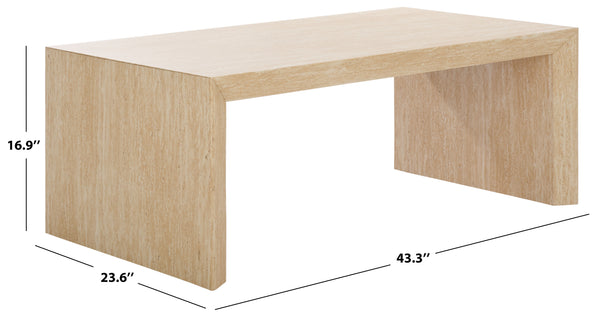 Safavieh Woodrow Coffee Table In Stunning Faux Travertine - Elevate Your Living Space With Style & Elegance! Faux Travertine Mdf Cof7013b