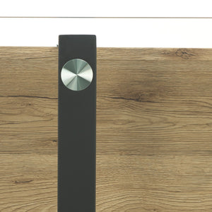 Safavieh Auberon Coffee Table - Contemporary Industrial Style With Glass Top, Black Metal Frame & Storage Shelf COF7015A