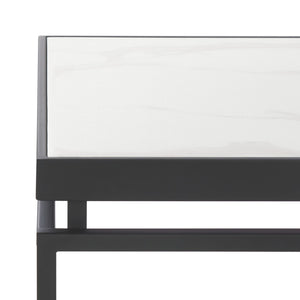 Safavieh Acelin Contemporary Coffee Table - Minimalist Design With Elegant Faux Marble Top And Sturdy Base White Faux Marble / Black COF7017A