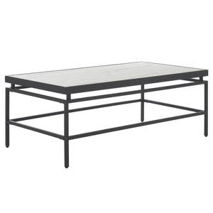 Safavieh Acelin Contemporary Coffee Table - Minimalist Design With Elegant Faux Marble Top And Sturdy Base White Faux Marble / Black COF7017A