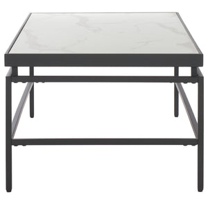 Safavieh Acelin Contemporary Coffee Table - Minimalist Design With Elegant Faux Marble Top And Sturdy Base White Faux Marble / Black COF7017A