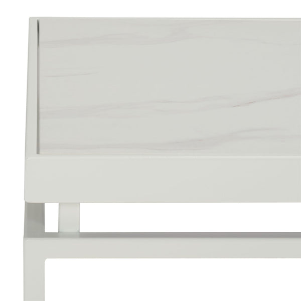 Safavieh Acelin Contemporary Coffee Table - Minimalist Design With Elegant Faux Marble Top And Sturdy Base White Faux Marble / White COF7017B